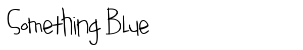 Something Blue font preview